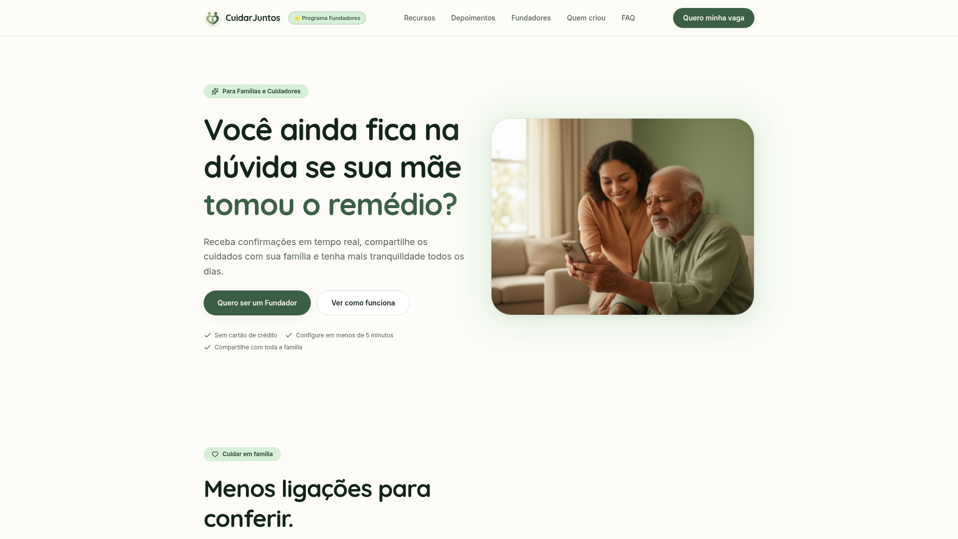 Cuidar Juntos — projeto desenvolvido